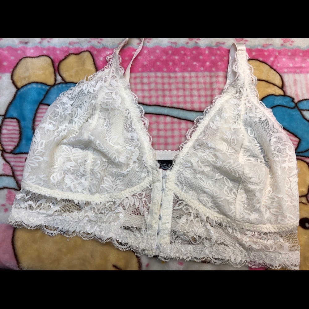 Lace beige bralette